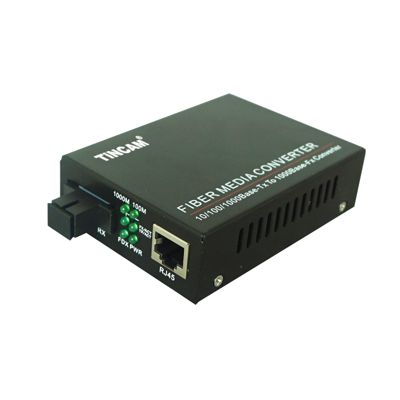 10/100/1000M single mode single fiber External power supply Fiber Media Converter