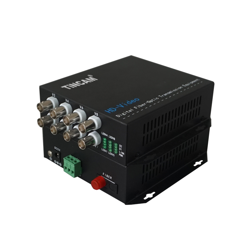 8-Channel Video & 1-Channel reverse RS485 Data   HD - Video Optical Transceiver