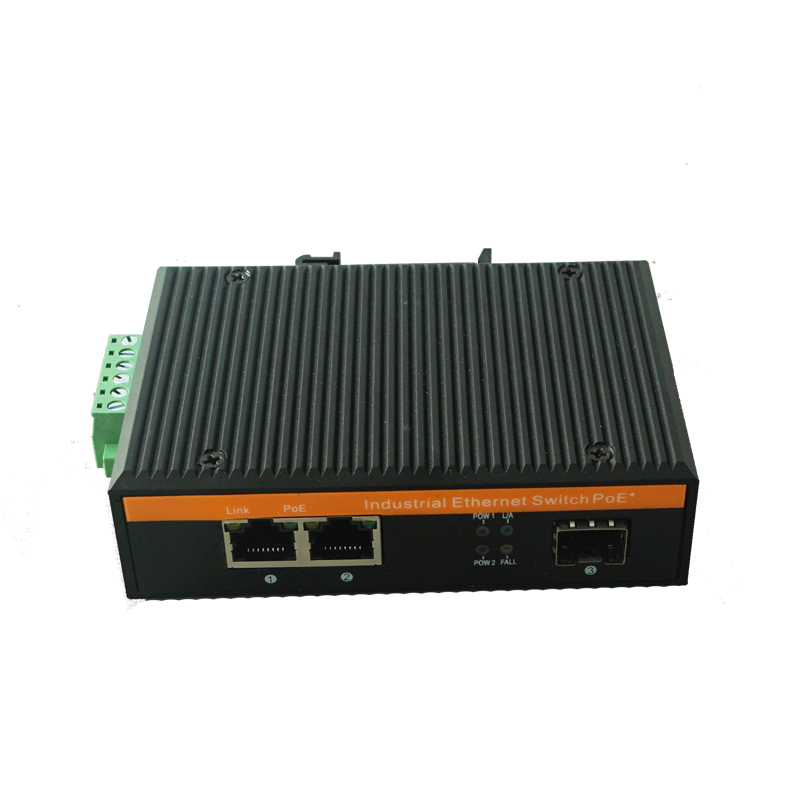 10/100M 1 fiber port+2 RJ45 ports Industrial POE Switch