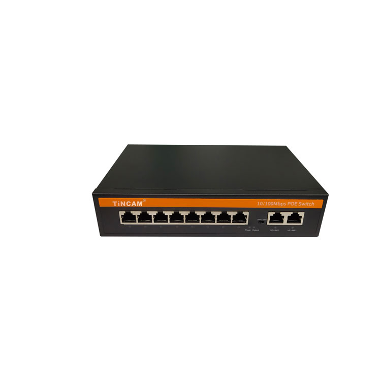 10/100M 8* PoE Ports+2*Uplink  Port  POE Switch  Internal Power Supply