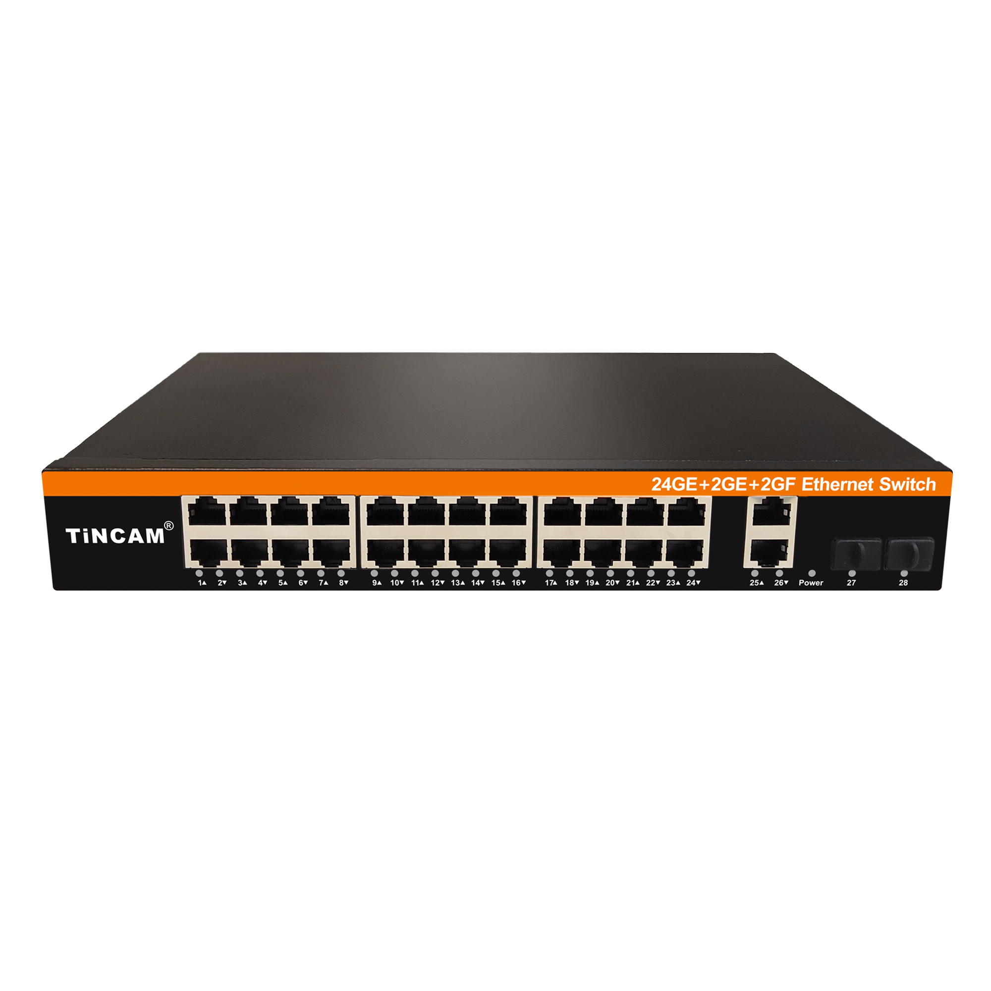 10 /100/1000M 24口光纤交换机 桌面式